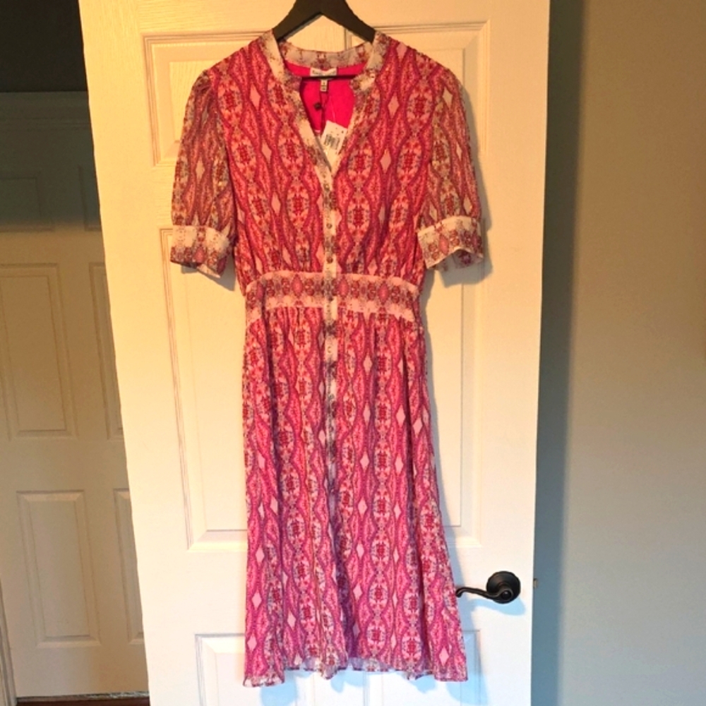 Koko + MASON Pink Patterned Women's Dress